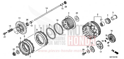 EMBRAYAGE XL1000VAB de 2011
